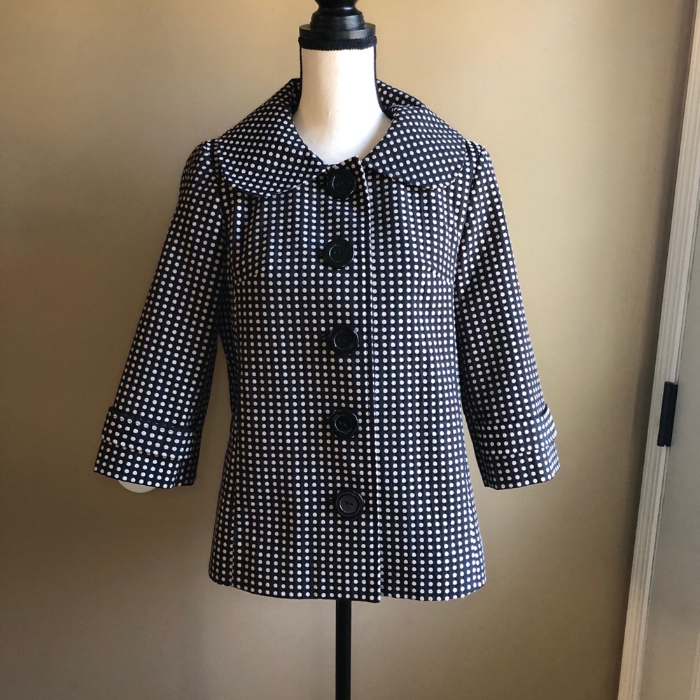 Coldwater Creek Black and White polka dot jacket